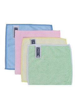 Комплект салфеток «Мозаика»: «Люкс» 20x20, «Вафельная»20x20, салфетка для лица(замша) 20x20, салфетка для стекла «Новая» 20x20